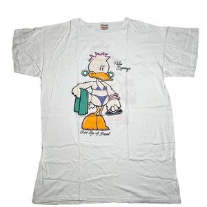 Vintage Single Stitch Graphic Shirt 1986 Funny Duck  Palm Spring FL Made In USA